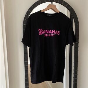 Bananas Monkey Black T-Shirt